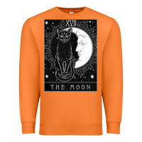 Carrot tarot card crescent moon and cat graphic Premium Sweatshirt - artisFamous