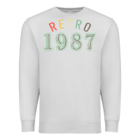 Dove Grey Retro 1987 Premium Sweatshirt - artisFamous