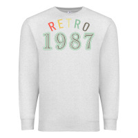 Oatmeal Heather Retro 1987 Premium Sweatshirt - artisFamous