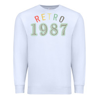 White Retro 1987 Premium Sweatshirt - artisFamous