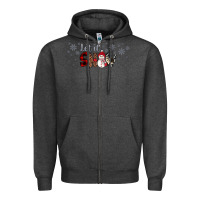 Charcoal Heather Christmas let it snow Zipper Hoodie - JahusDesignShop