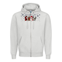 Dove Grey Christmas let it snow Zipper Hoodie - JahusDesignShop