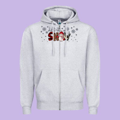 Christmas Let It Snow Zipper Hoodie Designed By Jahusdesignshop