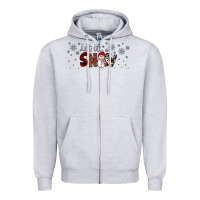 Heather Grey Christmas let it snow Zipper Hoodie - JahusDesignShop