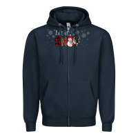 Navy Christmas let it snow Zipper Hoodie - JahusDesignShop