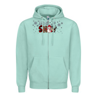 Seafoam Christmas let it snow Zipper Hoodie - JahusDesignShop