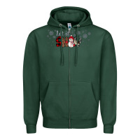 Sports Green Christmas let it snow Zipper Hoodie - JahusDesignShop