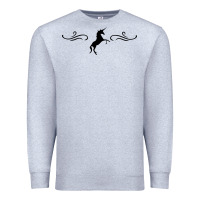 Heather Grey unicorn Premium Sweatshirt - artisFamous