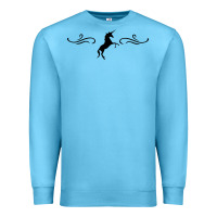 Ocean Blue unicorn Premium Sweatshirt - artisFamous