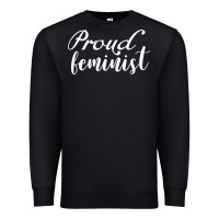 Black Proud feminist Premium Sweatshirt - artisFamous