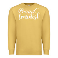 Antique Gold Proud feminist Premium Sweatshirt - artisFamous