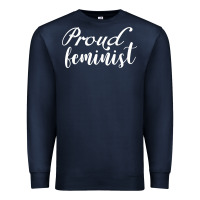 Navy Proud feminist Premium Sweatshirt - artisFamous