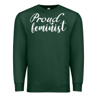 Sports Green Proud feminist Premium Sweatshirt - artisFamous