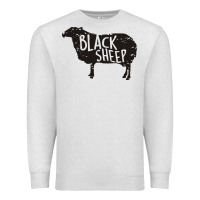 Oatmeal Heather black sheep silhouette Premium Sweatshirt - artisFamous