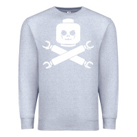 Heather Grey block face pirate Premium Sweatshirt - artisFamous