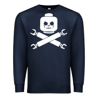Navy block face pirate Premium Sweatshirt - artisFamous