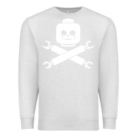 Oatmeal Heather block face pirate Premium Sweatshirt - artisFamous
