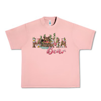 Salmon Mama bear with daisy Urban Heavy Tee - RanaPortraitStore