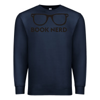 Navy book nerd Premium Sweatshirt - artisFamous