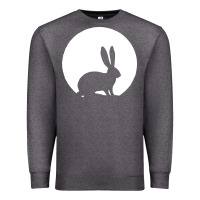 Charcoal Heather bunny and full moon funny Premium Sweatshirt - artisFamous