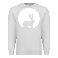 Dove Grey bunny and full moon funny Premium Sweatshirt - artisFamous