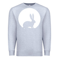 Heather Grey bunny and full moon funny Premium Sweatshirt - artisFamous