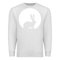 Oatmeal Heather bunny and full moon funny Premium Sweatshirt - artisFamous