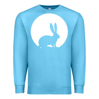 Ocean Blue bunny and full moon funny Premium Sweatshirt - artisFamous