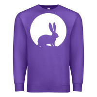 Purple bunny and full moon funny Premium Sweatshirt - artisFamous