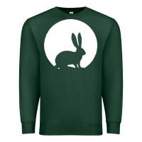Sports Green bunny and full moon funny Premium Sweatshirt - artisFamous