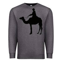 Charcoal Heather camel rider Premium Sweatshirt - artisFamous