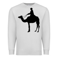 Dove Grey camel rider Premium Sweatshirt - artisFamous