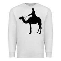 Oatmeal Heather camel rider Premium Sweatshirt - artisFamous