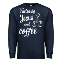 Navy Fueled by jesus and coffee Premium Sweatshirt - artisFamous