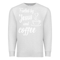 Oatmeal Heather Fueled by jesus and coffee Premium Sweatshirt - artisFamous