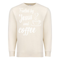 Sandshell Fueled by jesus and coffee Premium Sweatshirt - artisFamous