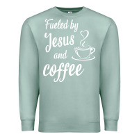 Seafoam Fueled by jesus and coffee Premium Sweatshirt - artisFamous