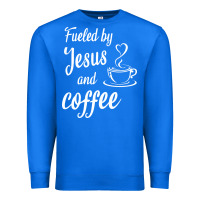 True Royal Fueled by jesus and coffee Premium Sweatshirt - artisFamous