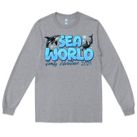 Heather Grey Sea World Family Adventure 2025 Long Sleeve Tee - CowhideDigitalArt