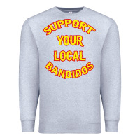 Heather Grey bandidos support your local texas Premium Sweatshirt - artisFamous