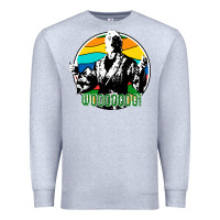 Heather Grey woooo ric flair Premium Sweatshirt - artisFamous
