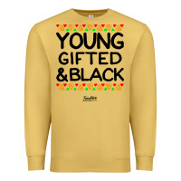 Young Gifted And Black African American Men Premium Sweatshirt | Teevron