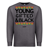 Charcoal Heather young gifted and black african american men Premium Sweatshirt - artisFamous