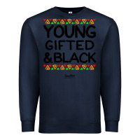 Navy young gifted and black african american men Premium Sweatshirt - artisFamous