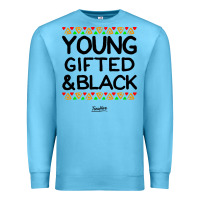 Ocean Blue young gifted and black african american men Premium Sweatshirt - artisFamous