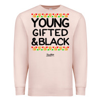 Pale Pink young gifted and black african american men Premium Sweatshirt - artisFamous