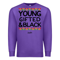 Purple young gifted and black african american men Premium Sweatshirt - artisFamous