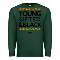 Sports Green young gifted and black african american men Premium Sweatshirt - artisFamous