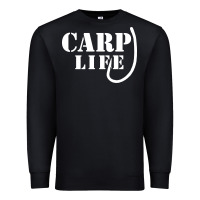 Black carp life funny fish fishing Premium Sweatshirt - artisFamous