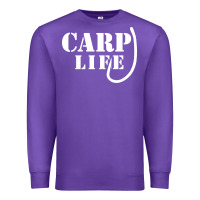 Purple carp life funny fish fishing Premium Sweatshirt - artisFamous